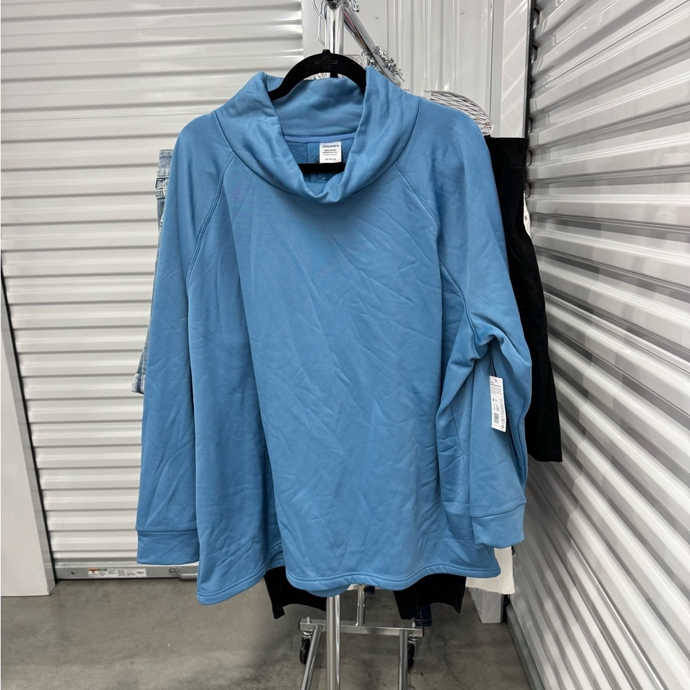 Jockey | Blue Cowl Neck Pullover | size 3X